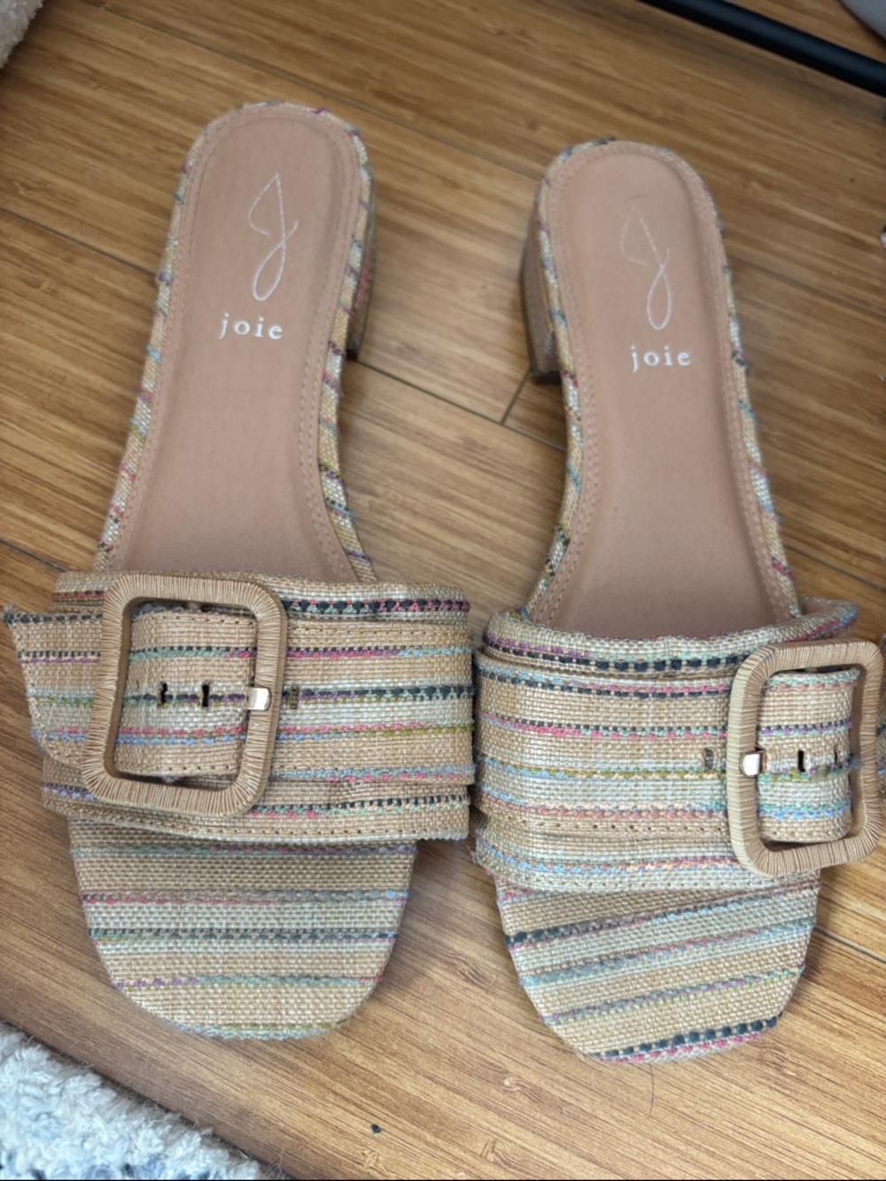 Joie Claire Coastal Woven Slide Sandal -  8.5 multicolor Like new (wore once)